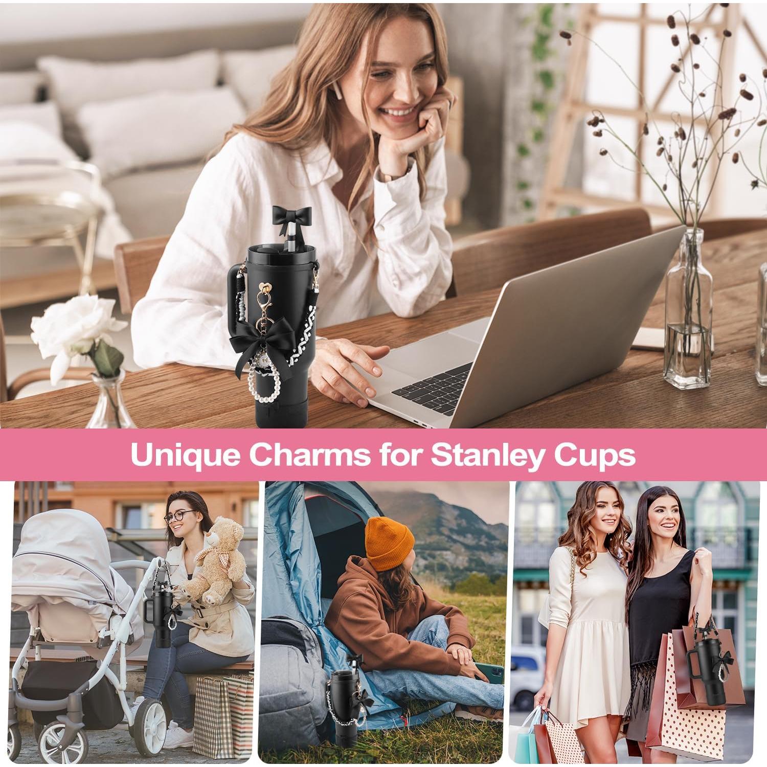 Conjunto de Accesorios RONGFY para Stanley Cup - Negro, 8 Piezas