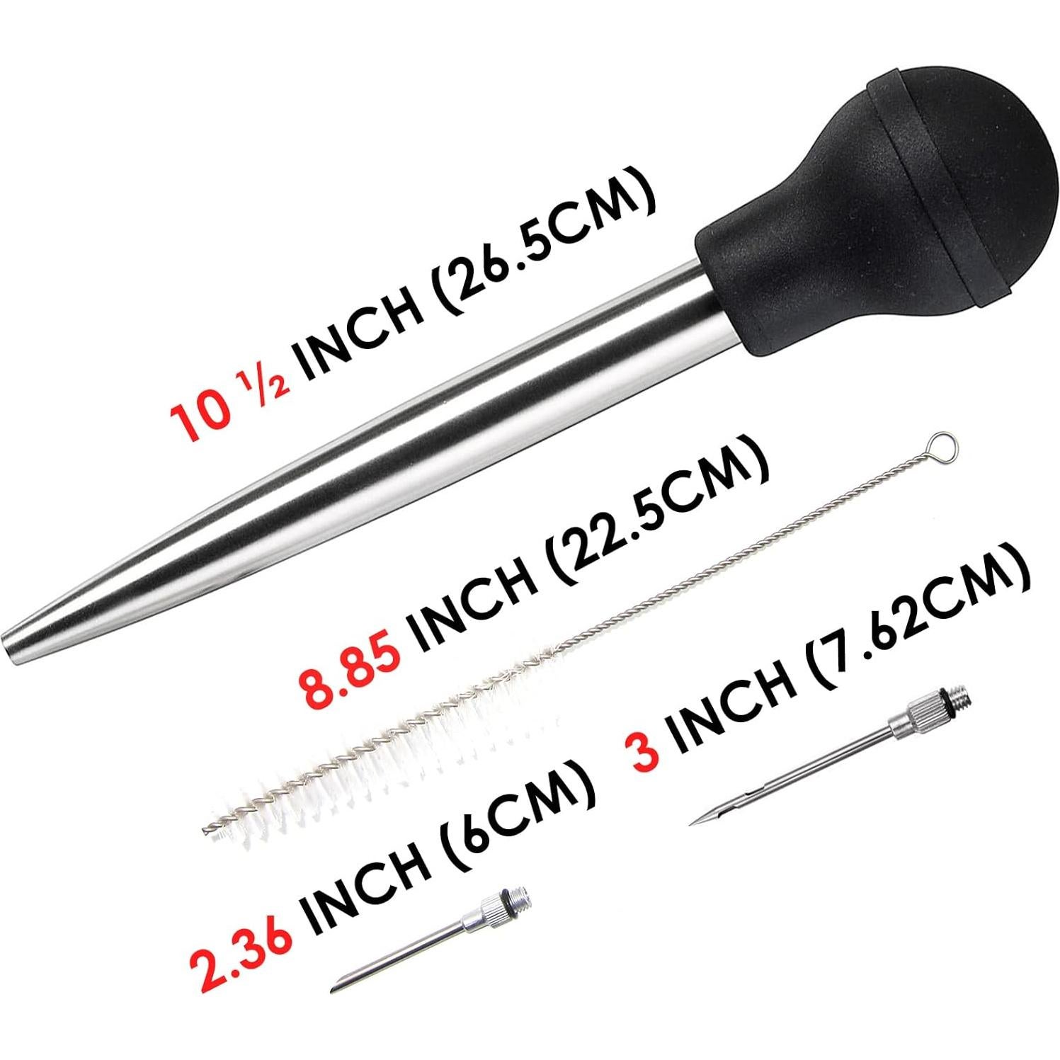 Set de Baster de Pavo KAYCROWN Acero Inoxidable con Brocha y Agujas