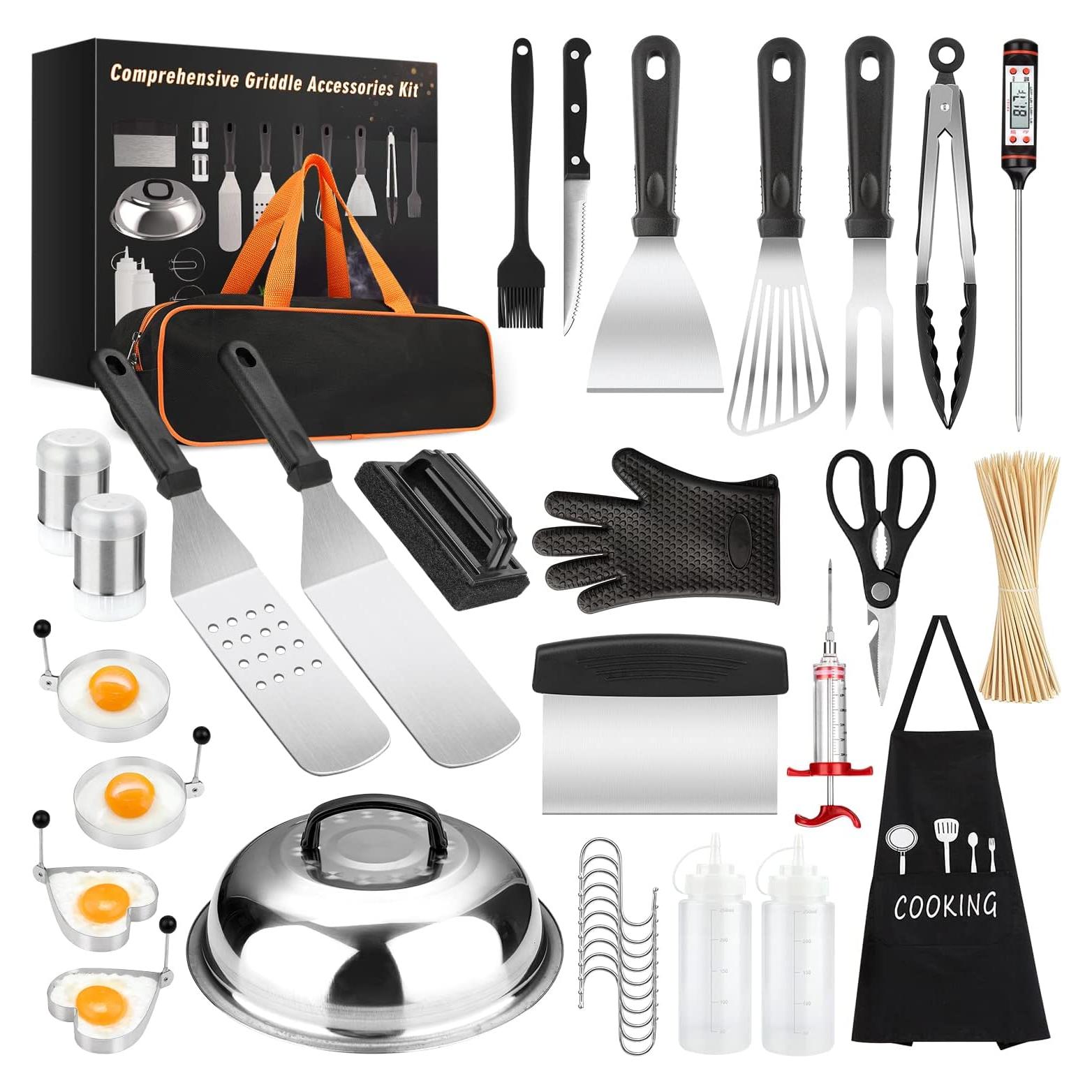 Kit de Accesorios para Parrilla Yekale 135 Piezas Acero Inoxidable