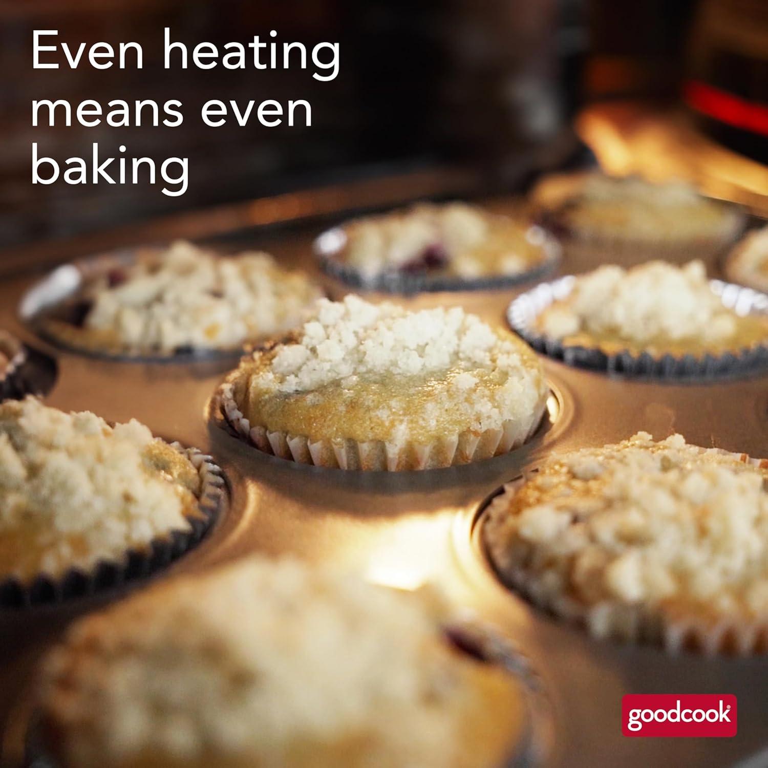 Molde para Muffins GoodCook MegaGrip 12 Tazas Antiadherente