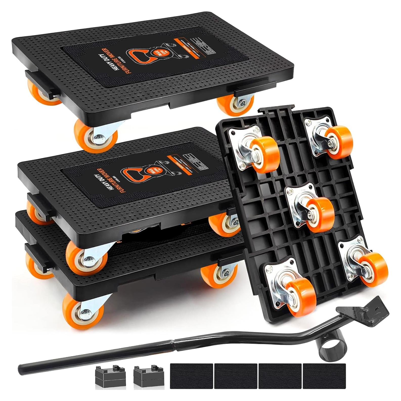 Juego de Herramientas para Levantar Muebles ALIKZO 544 kg 4 Paquete