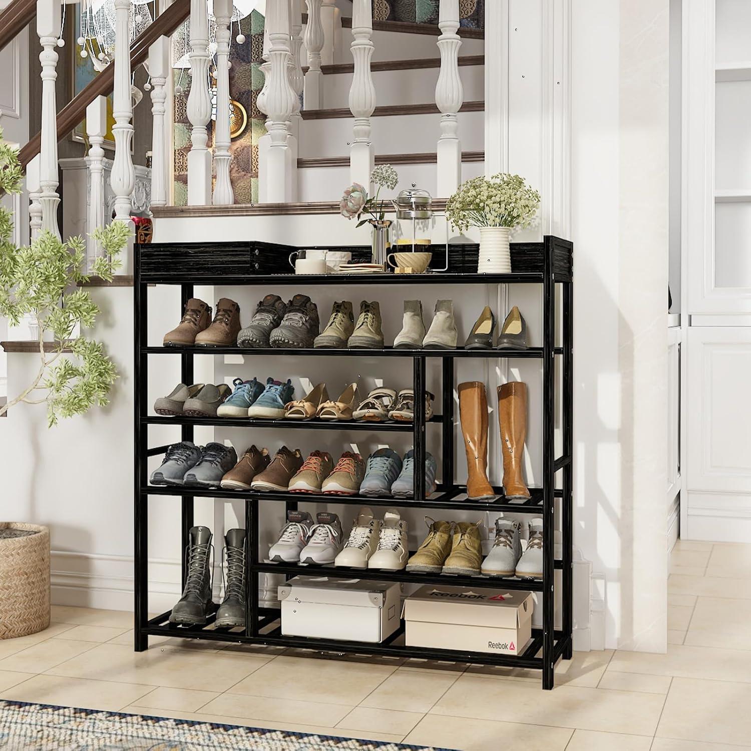 Estante para zapatos Bamworld 100.8x29.5x100 cm Negro