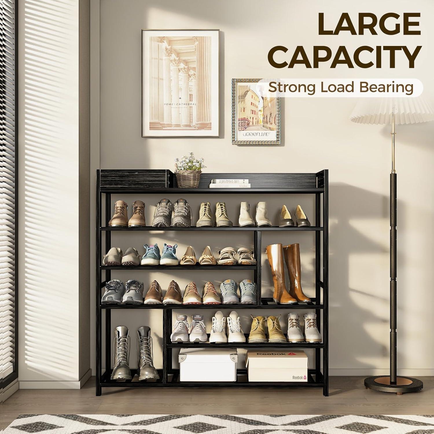 Estante para zapatos Bamworld 100.8x29.5x100 cm Negro