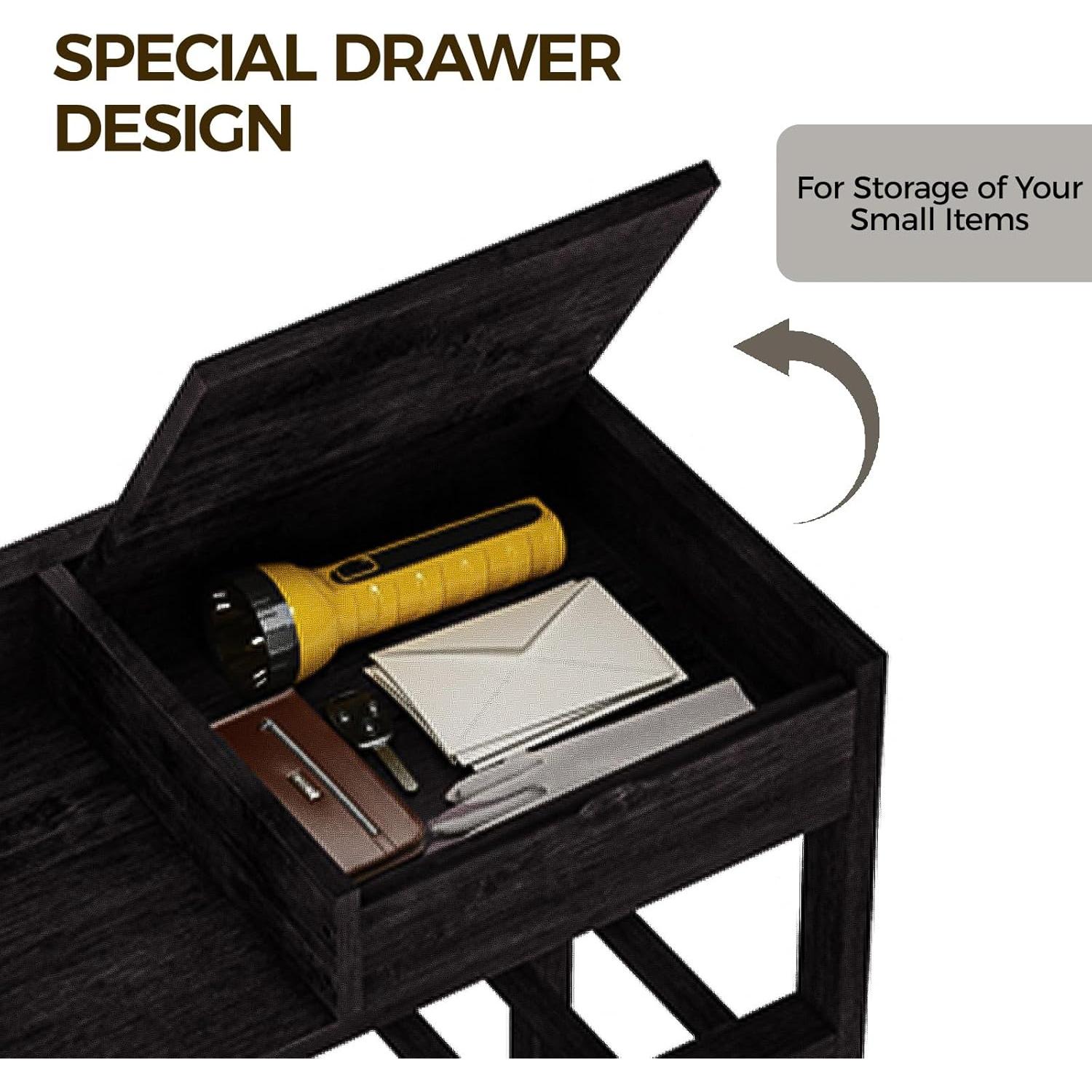 Estante para zapatos Bamworld 100.8x29.5x100 cm Negro