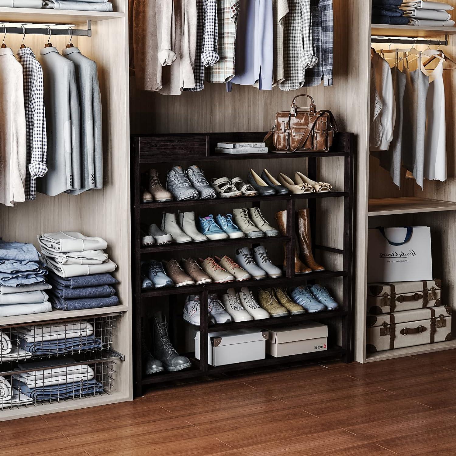 Estante para zapatos Bamworld 100.8x29.5x100 cm Negro