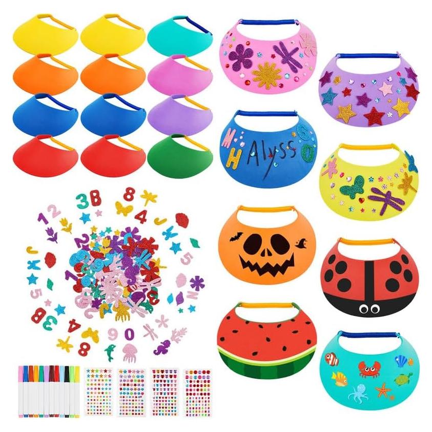 Viseras de Espuma Outus para Niños - 23 Piezas Coloridas