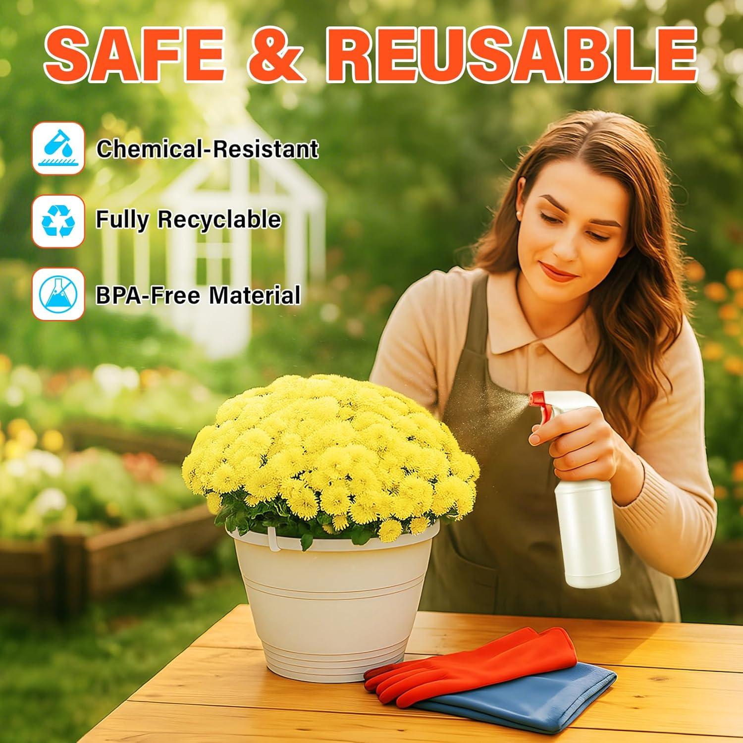 Botellas de Spray DIYSELF 16oz (473ml) Paquete de 2 Ajustables