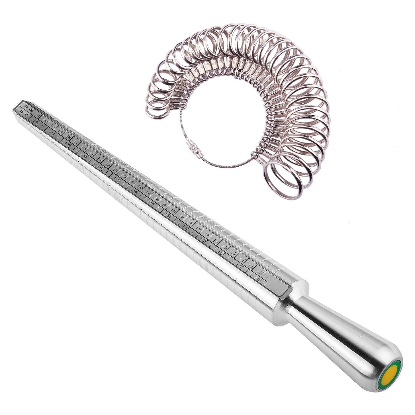 Mandril Medición Talla Anillo OKREVIEW 27 Pcs Metálico