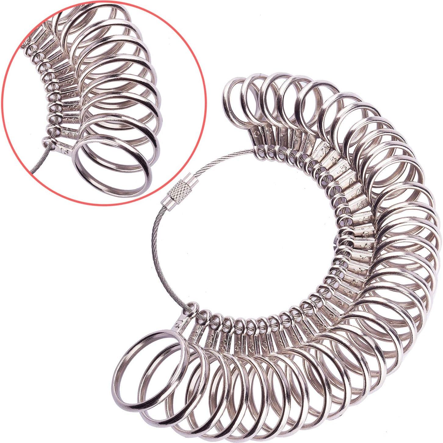 Mandril Medición Talla Anillo OKREVIEW 27 Pcs Metálico