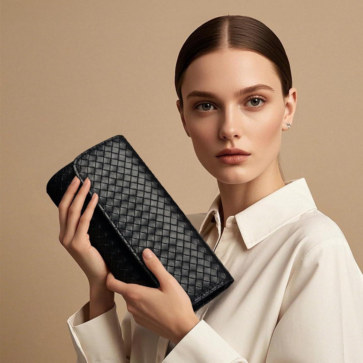 Bolso de Mano Tejido PU Gurina para Mujeres - Elegante y Versátil