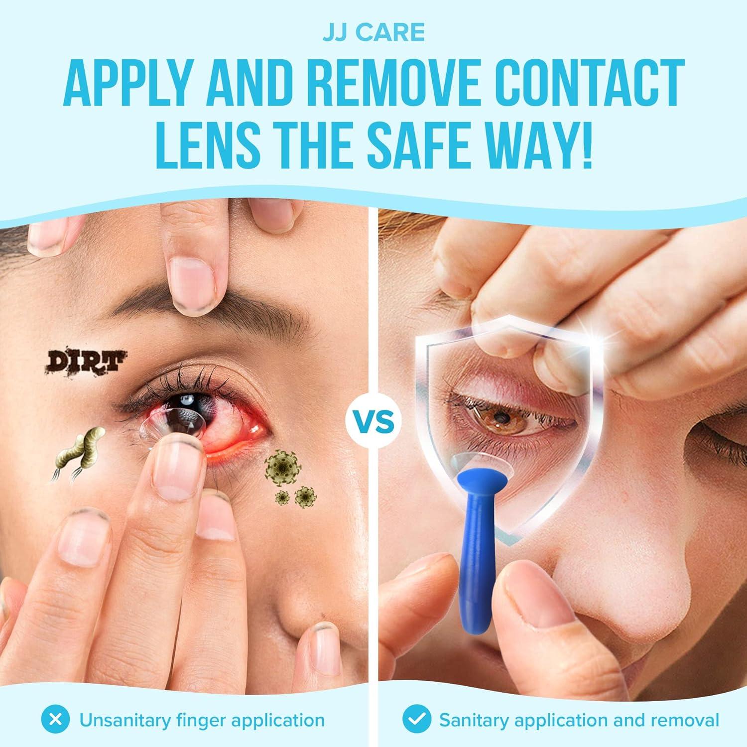 Aplicador de Lentes de Contacto JJ CARE - Paquete de 4 Herramientas