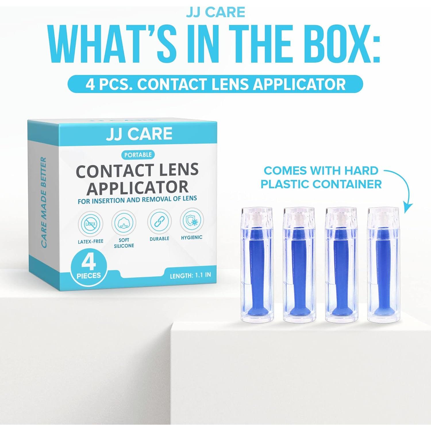 Aplicador de Lentes de Contacto JJ CARE - Paquete de 4 Herramientas