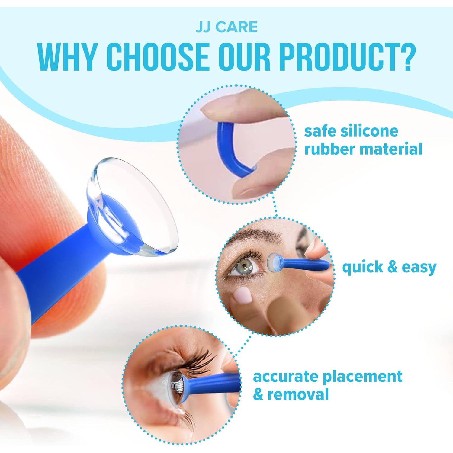 Aplicador de Lentes de Contacto JJ CARE - Paquete de 4 Herramientas