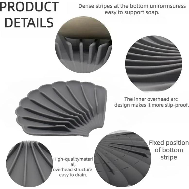 Alfombrilla de Jabón Antideslizante YGB - Silicona Azul Crema