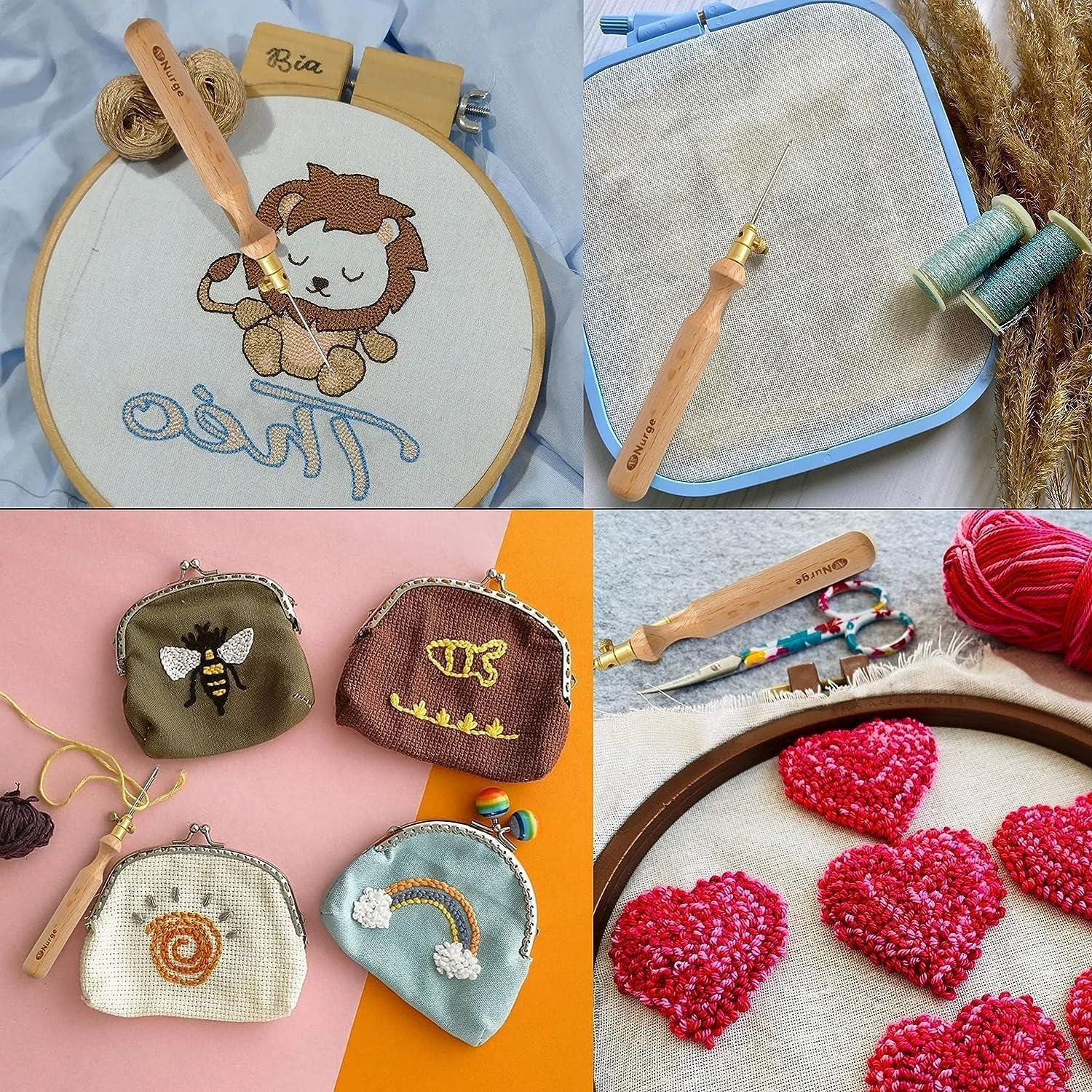 Set de Agujas de Punch Nurge 3-4-5mm con Mango de Madera