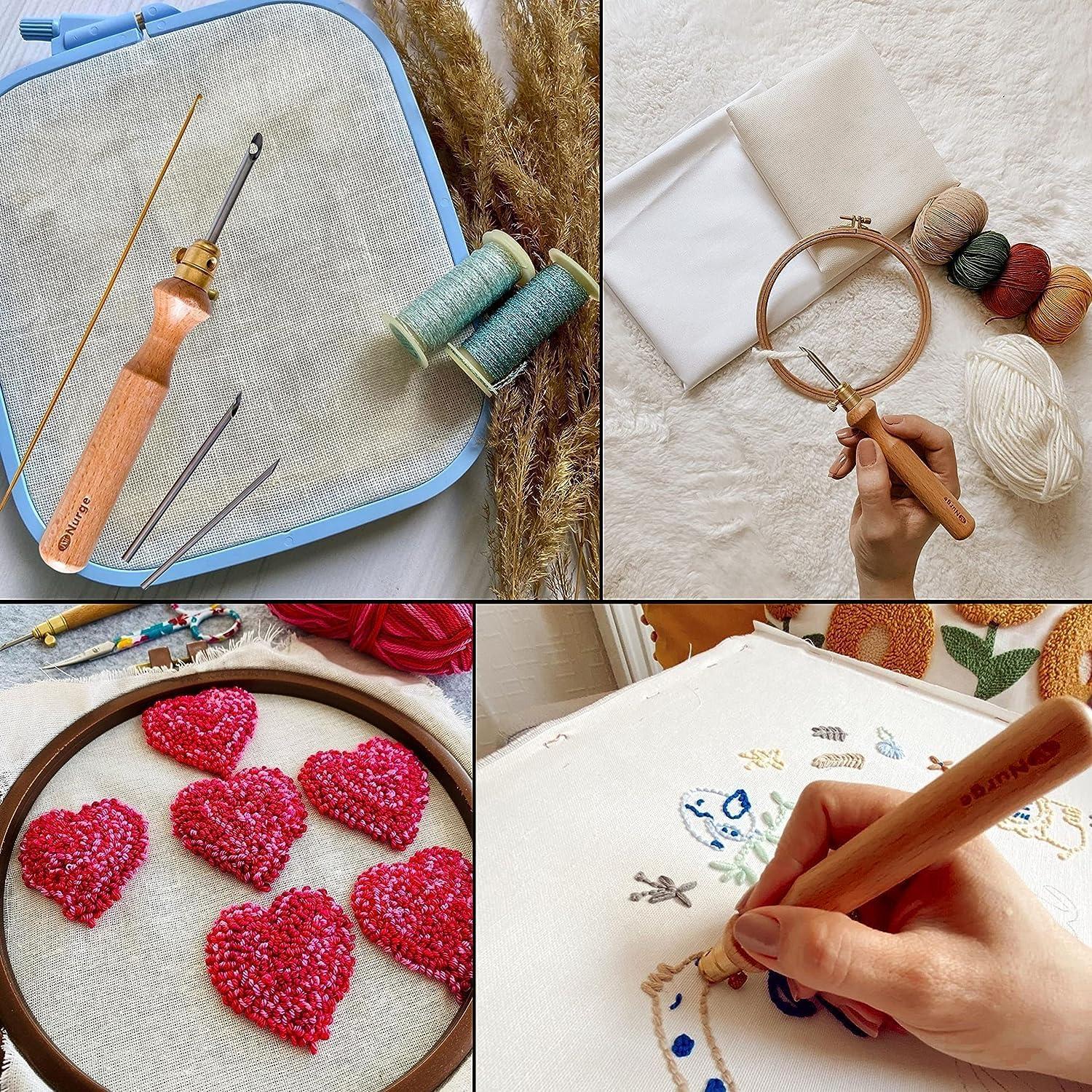 Set de Agujas de Punch Nurge 3-4-5mm con Mango de Madera