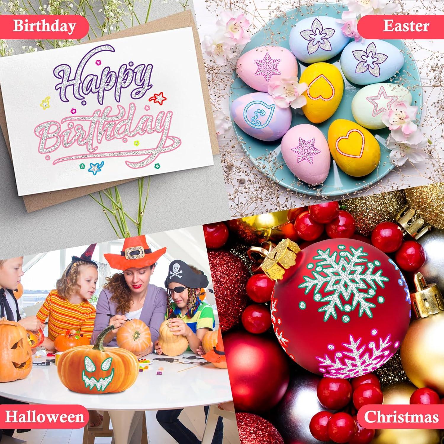 Marcadores Brillantes KOUSICOO 12 Colores para Manualidades