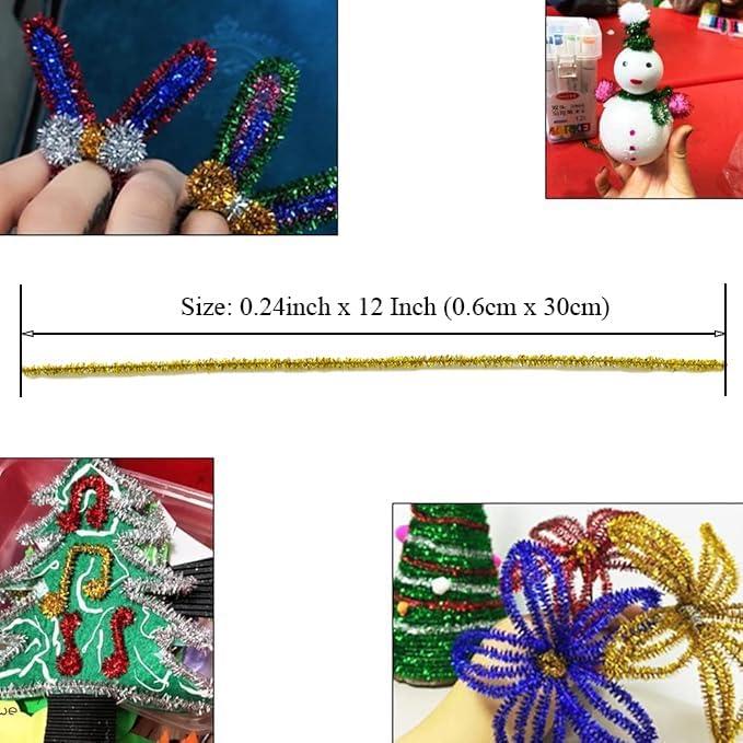 Limpiapipas HAHIYO 30cm x 6mm Purpurina Dorada 70 Pzs