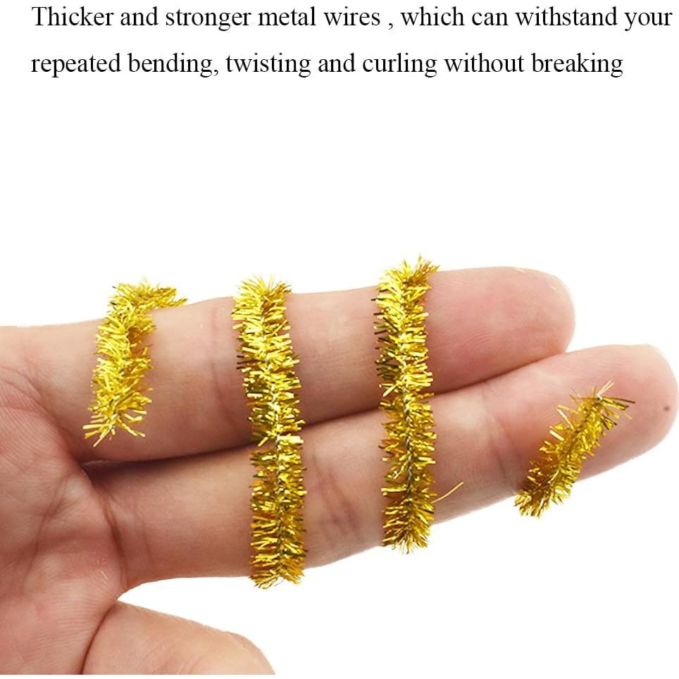 Limpiapipas HAHIYO 30cm x 6mm Purpurina Dorada 70 Pzs