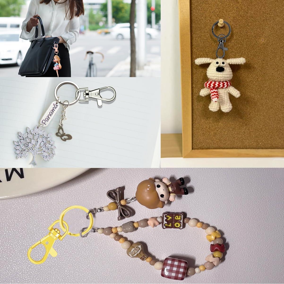 100 Ganchos de Llaveros Segauin con Anillos de Metal Negro