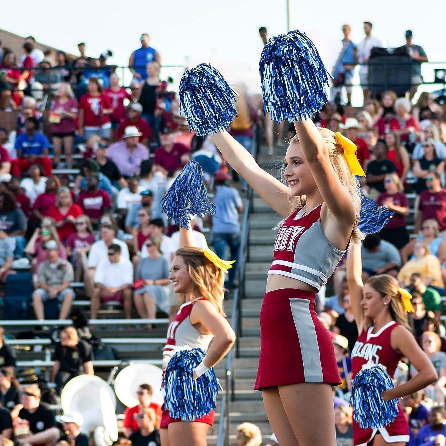 Pompones de Animación 12 Pcs Comicfs - Foil Metálico Azul