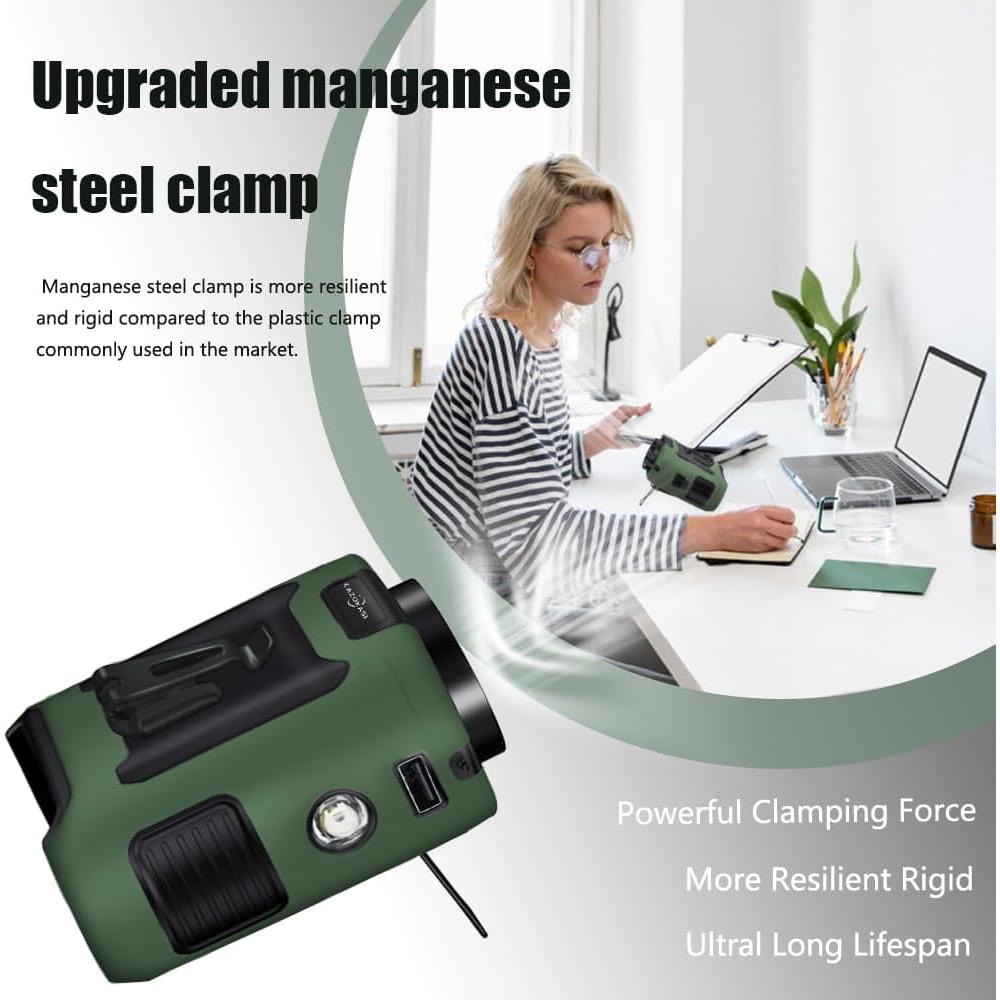 Ventilador Personal CAZOKASI K50 10000mAh Verde 5 en 1