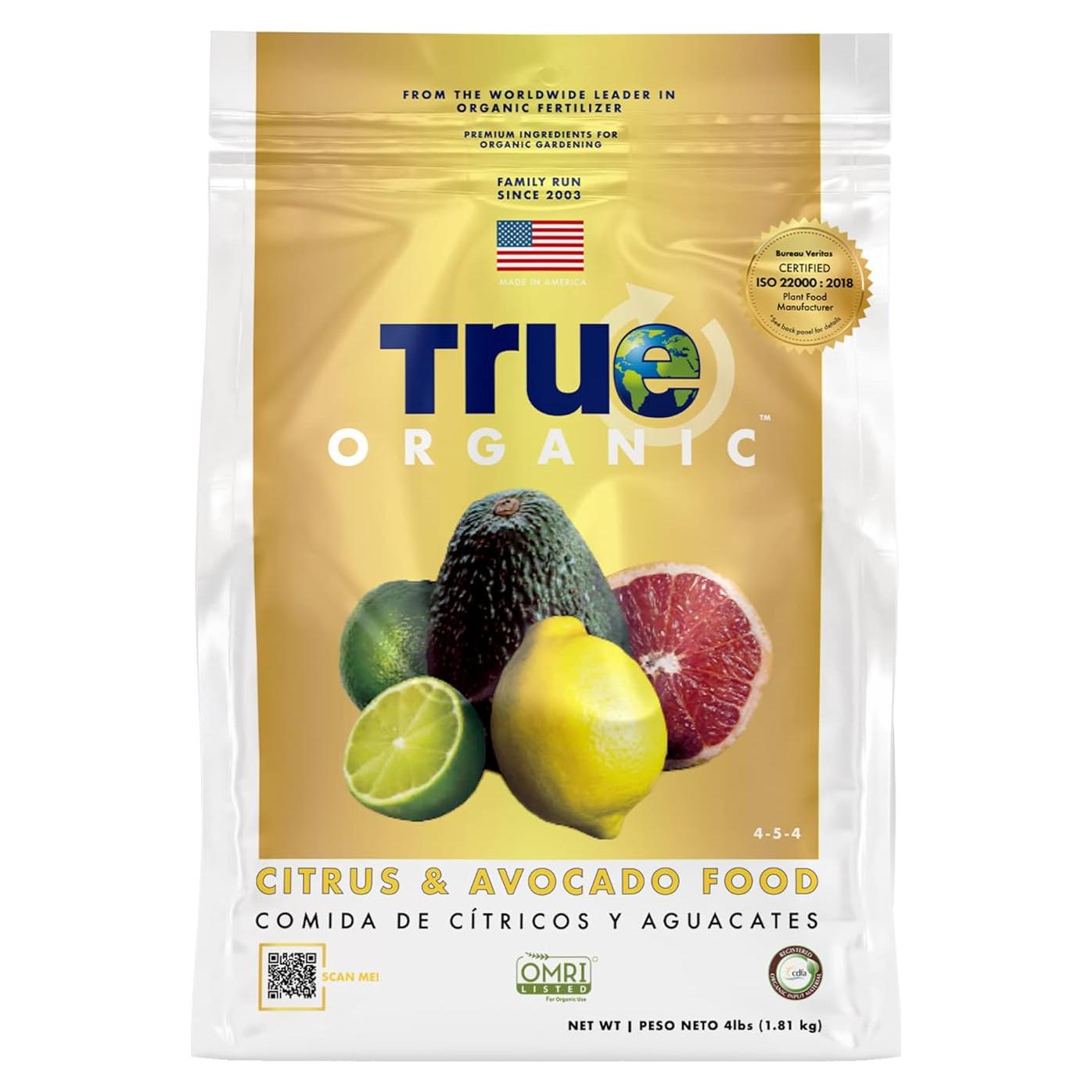 Fertilizante Orgánico para Cítricos y Aguacates True Organic 1.81kg