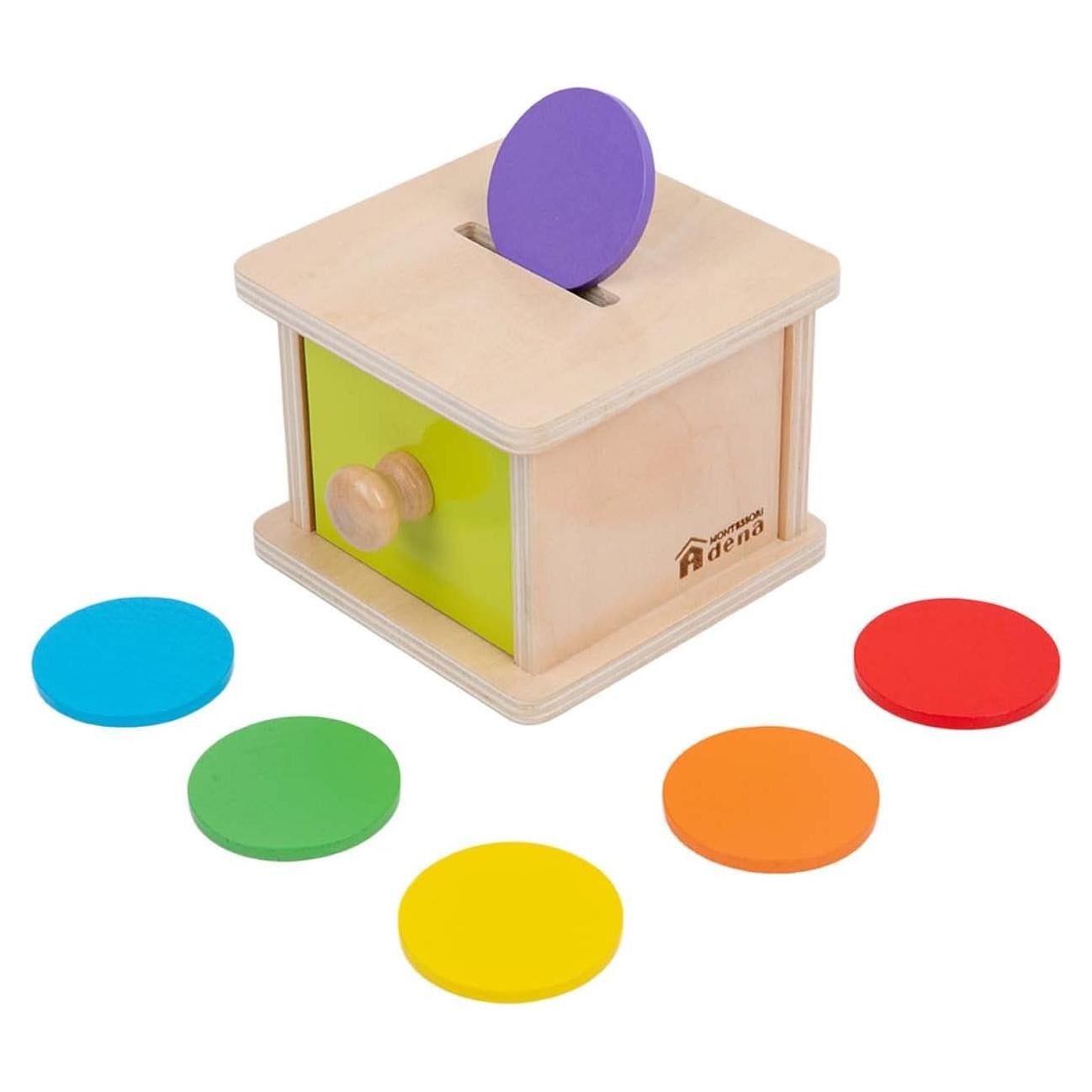 Caja de Monedas Montessori Adena - Juguete Educativo 6-12 Meses