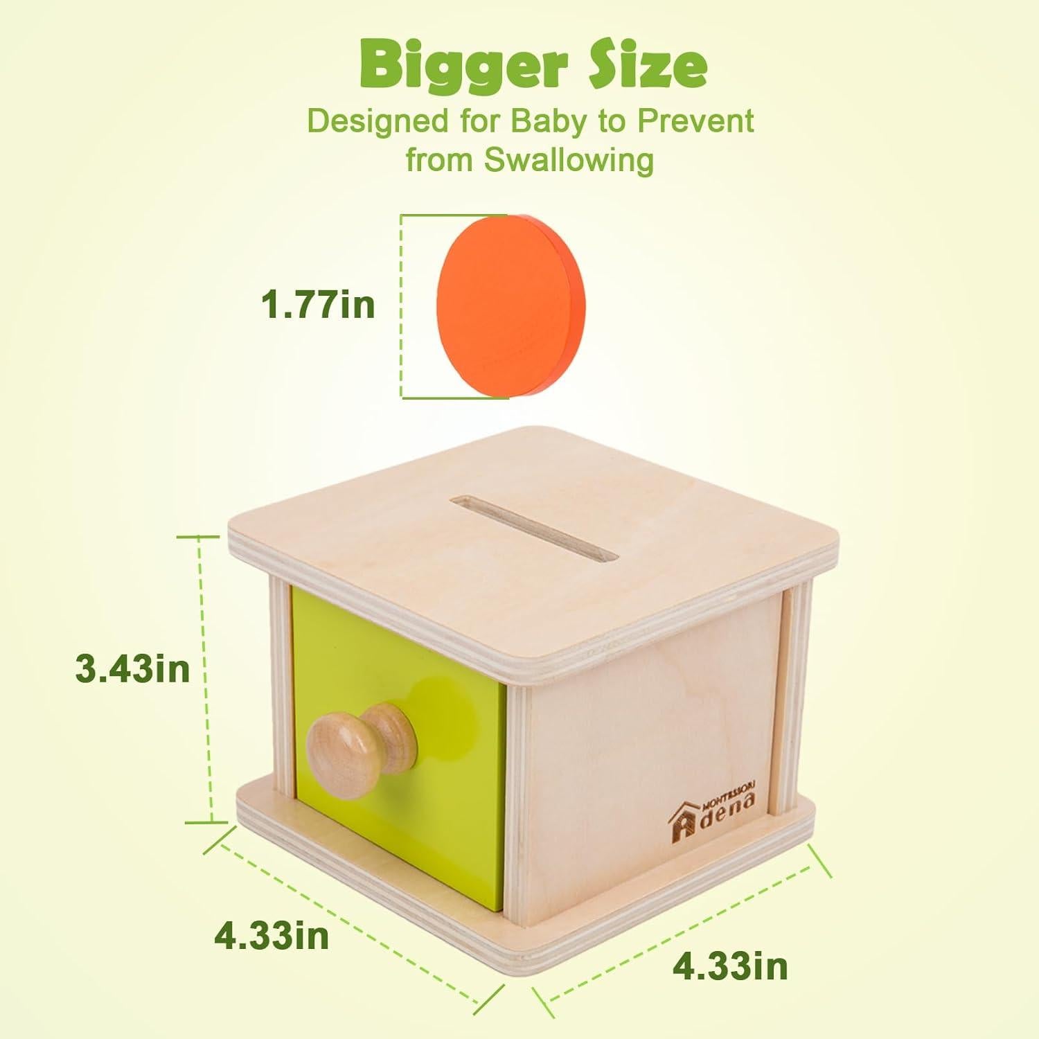 Caja de Monedas Montessori Adena - Juguete Educativo 6-12 Meses