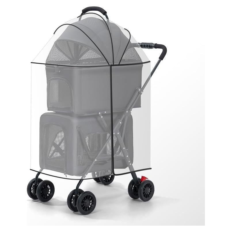 Carrito Doble para Mascotas K ERATISNIK Negro 4 en 1 Plegable