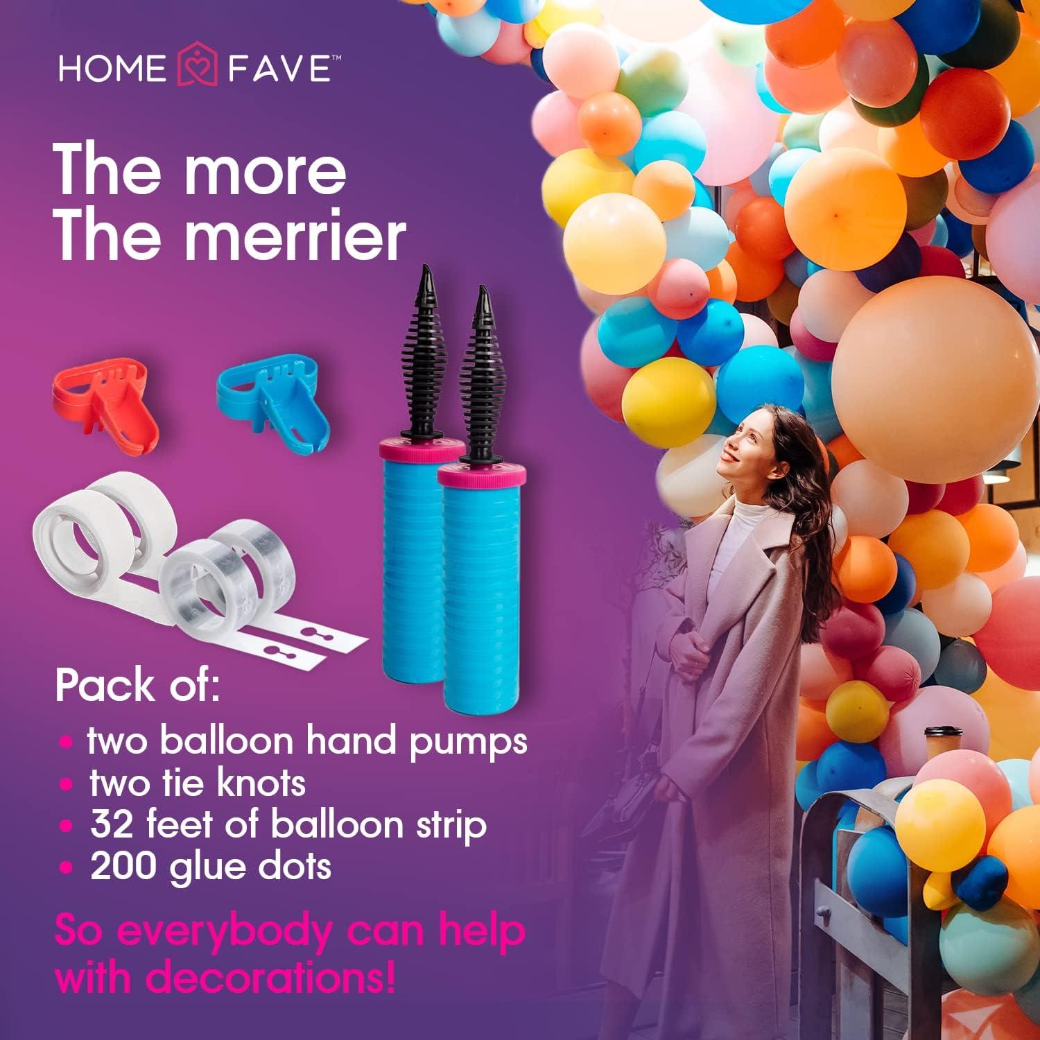 Kit de Arco de Globos HOMEFAVE con 2 Bombas y Cinta 8 Piezas