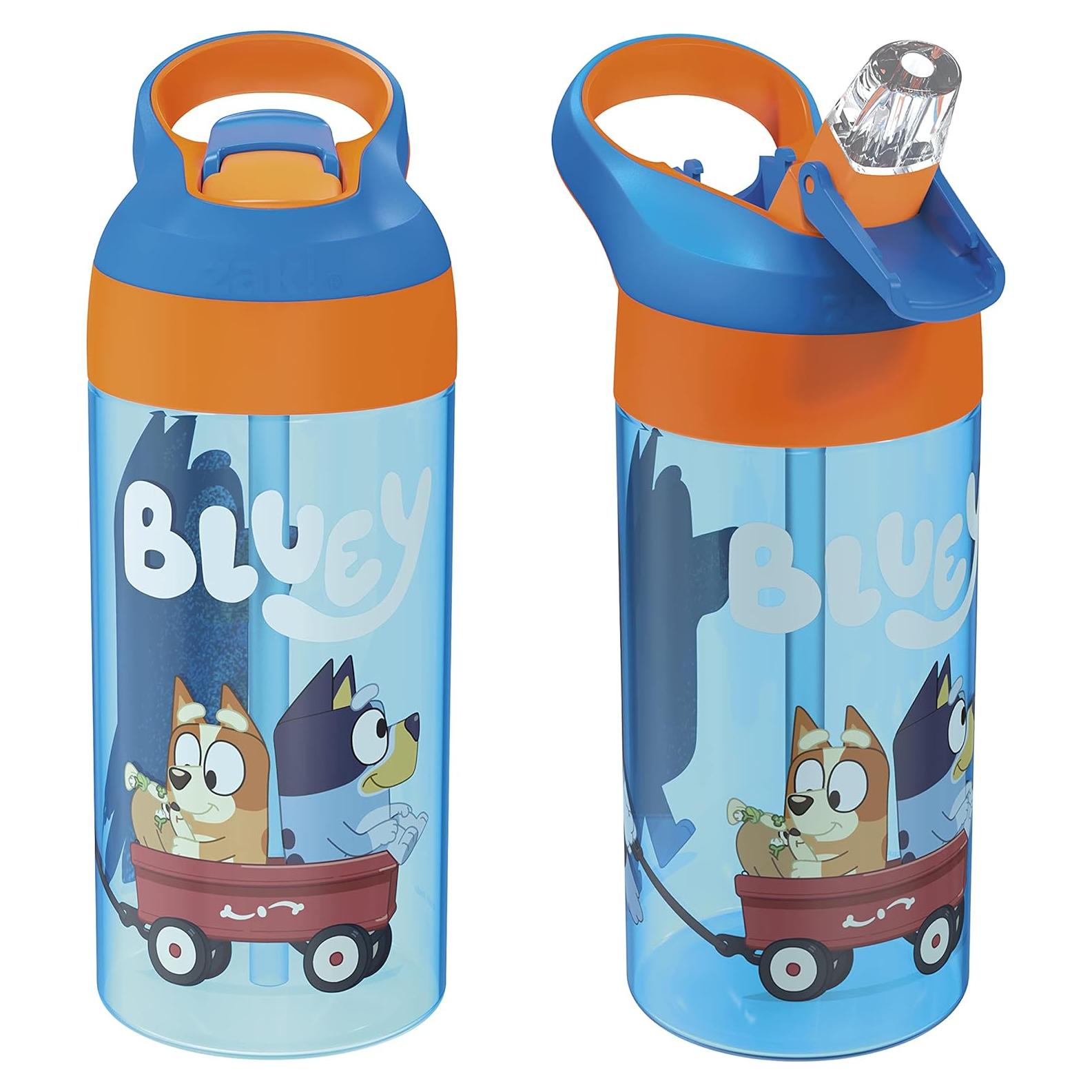 Set de 2 Botellas de Agua Zak Bluey 517 ml con Pajilla