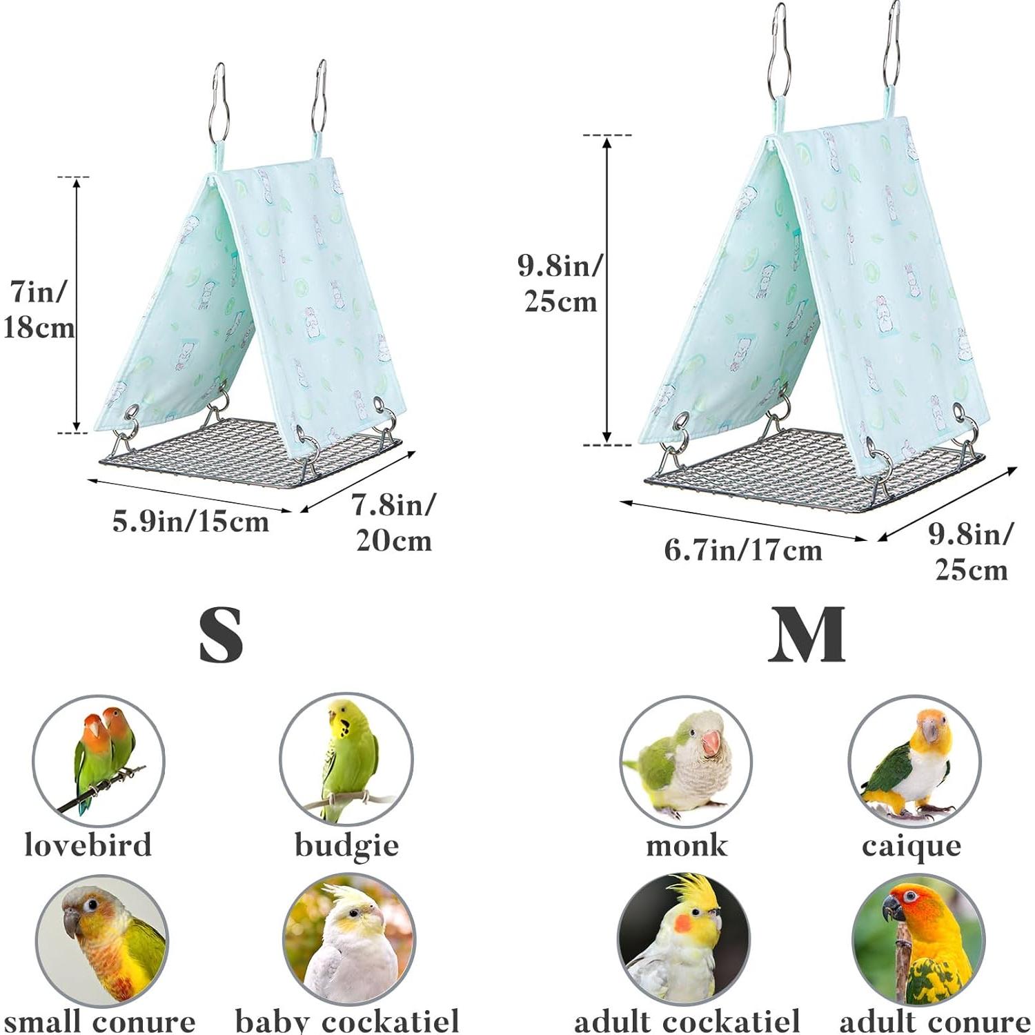 Nido Colgante para Pájaro Jevnd S - Hamaca Impermeable Verde