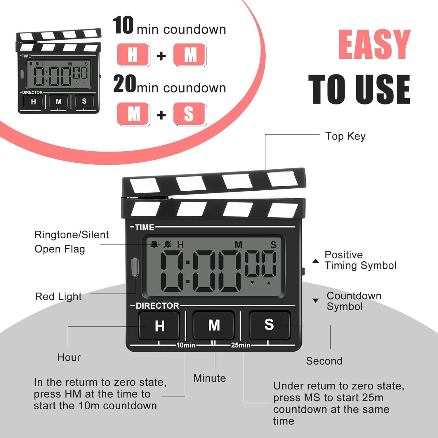 Temporizador Digital de Cocina QANYI con Pantalla LED Magnética