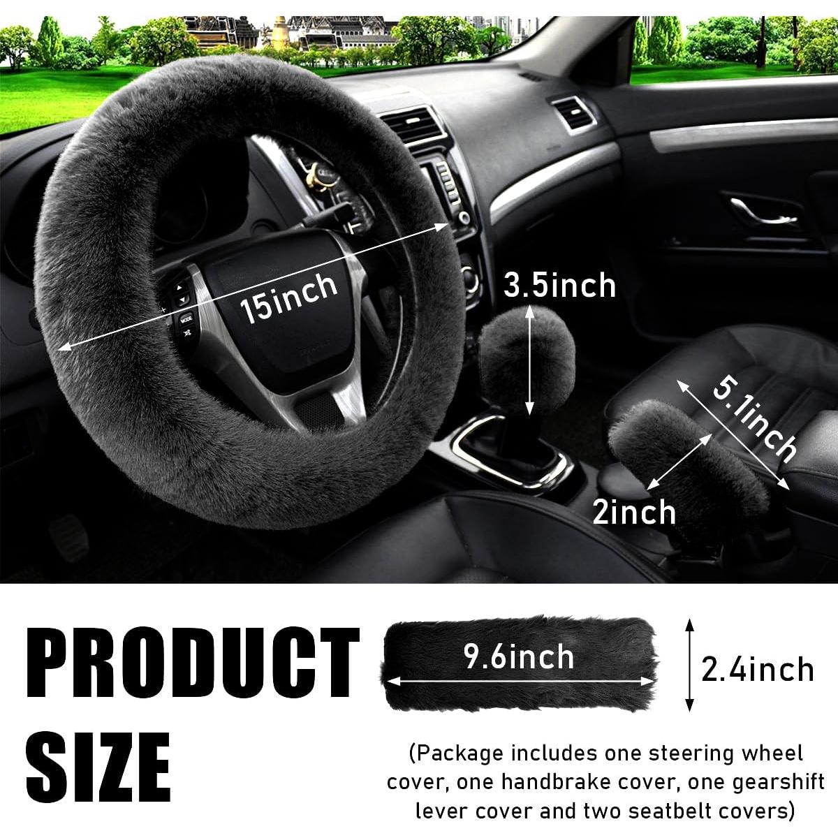 Juego de Fundas de Volante Esponjosas Yourkar - 5 Piezas Negro