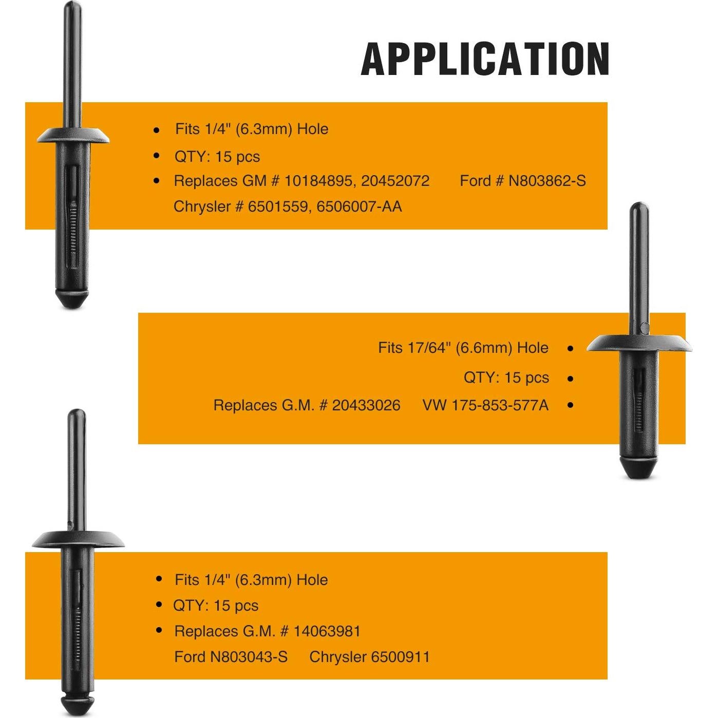Juego de Remaches de Nylon GOOACC 115 Pcs Universal