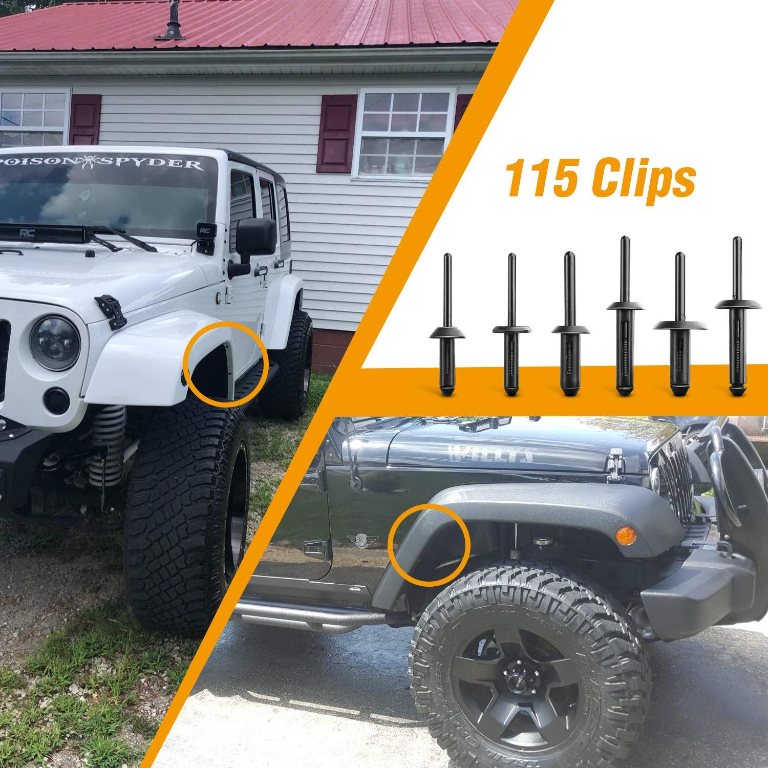 Juego de Remaches de Nylon GOOACC 115 Pcs Universal