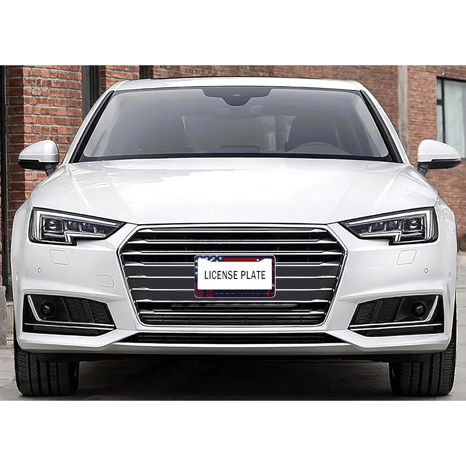 Marco de Placa de Licencia Aluminio LBHGUJGUG Bandera Americana 31x16cm