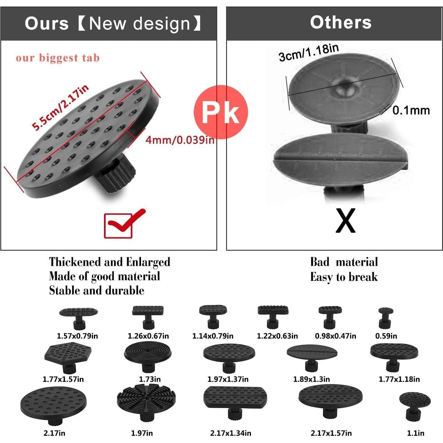 Kit de reparación de abolladuras GLISTON, 16 pestañas, 1.42 kg