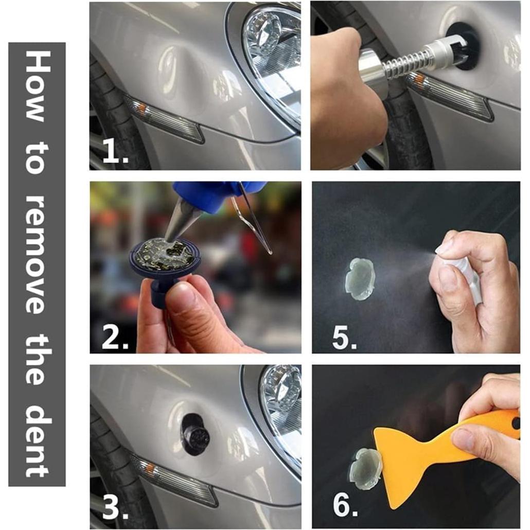 Kit de reparación de abolladuras GLISTON, 16 pestañas, 1.42 kg