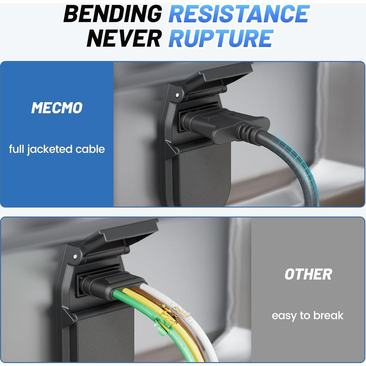 Cable de Extensión de Remolque MECMO 4 Pines 30.48 cm