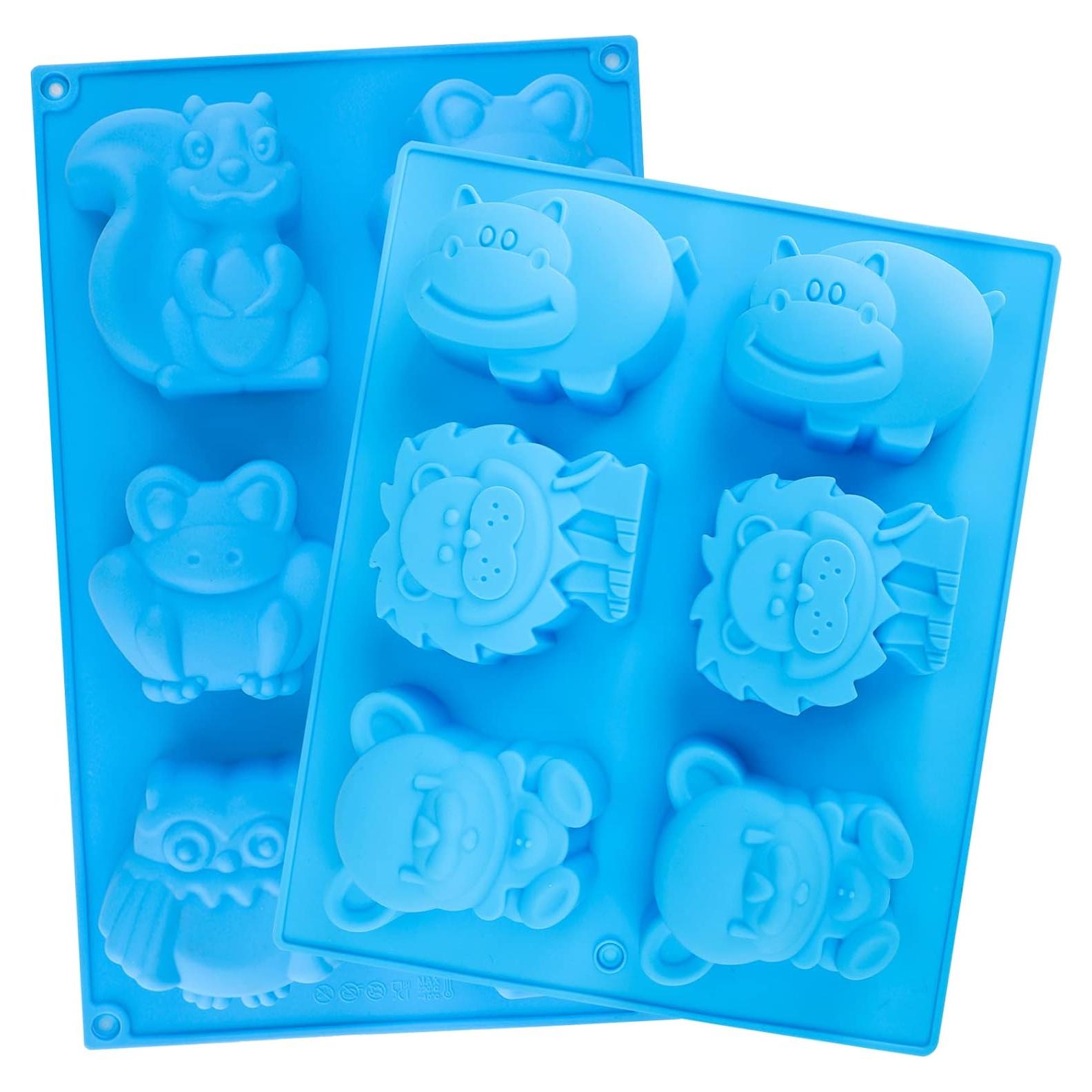 Moldes de Jabón Beasea 2 Piezas Silicona Animal 3D