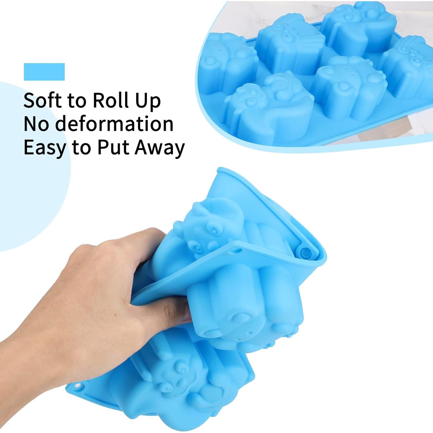 Moldes de Jabón Beasea 2 Piezas Silicona Animal 3D