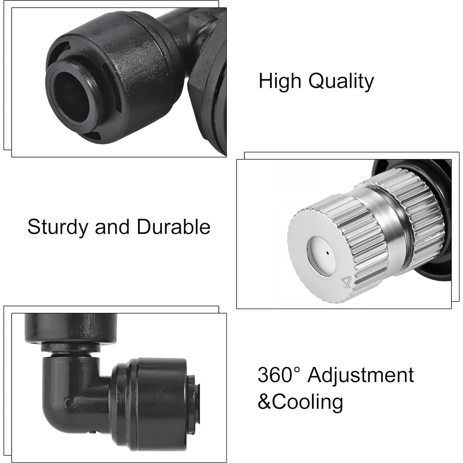 Boquillas de Nebulización Doble CozyCabin 2Pcs 360° para Reptiles