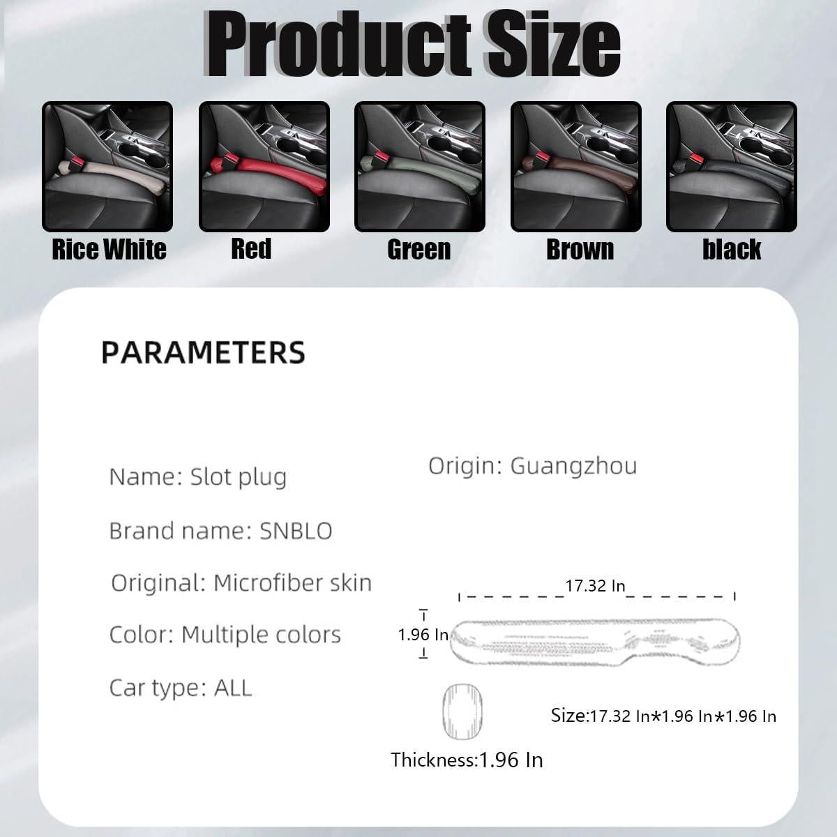 Relleno de Gaps de Asiento de Coche LKAHG 2 Pcs Beige