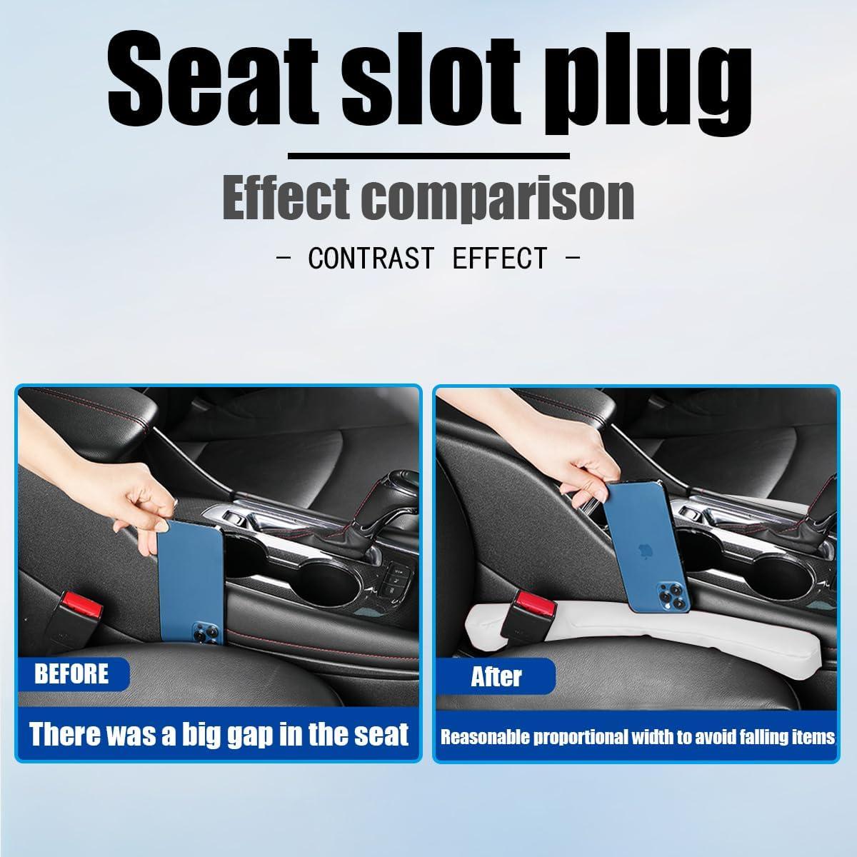 Relleno de Gaps de Asiento de Coche LKAHG 2 Pcs Beige