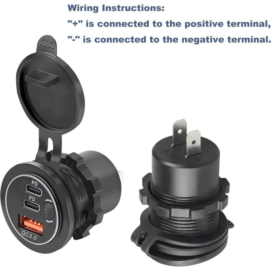 Cargador de coche USB 3 puertos Kework 18W QC 3.0 Carga Rápida