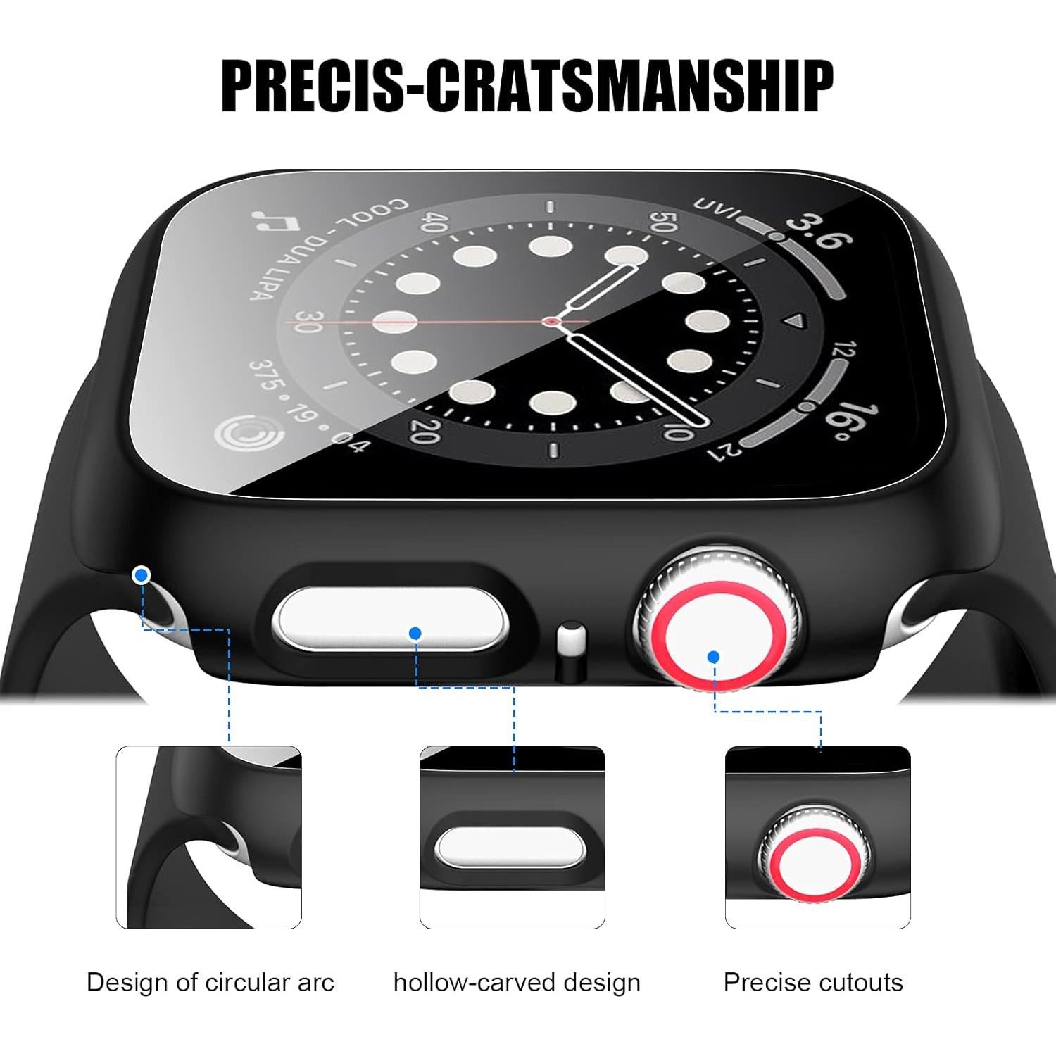 Paquete de 14 fundas con protector de pantalla para Apple Watch 10 42mm