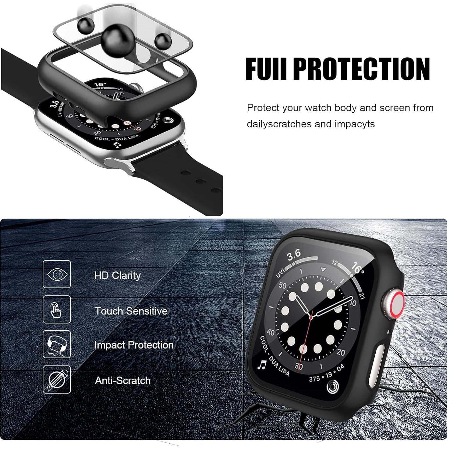 Paquete de 14 fundas con protector de pantalla para Apple Watch 10 42mm