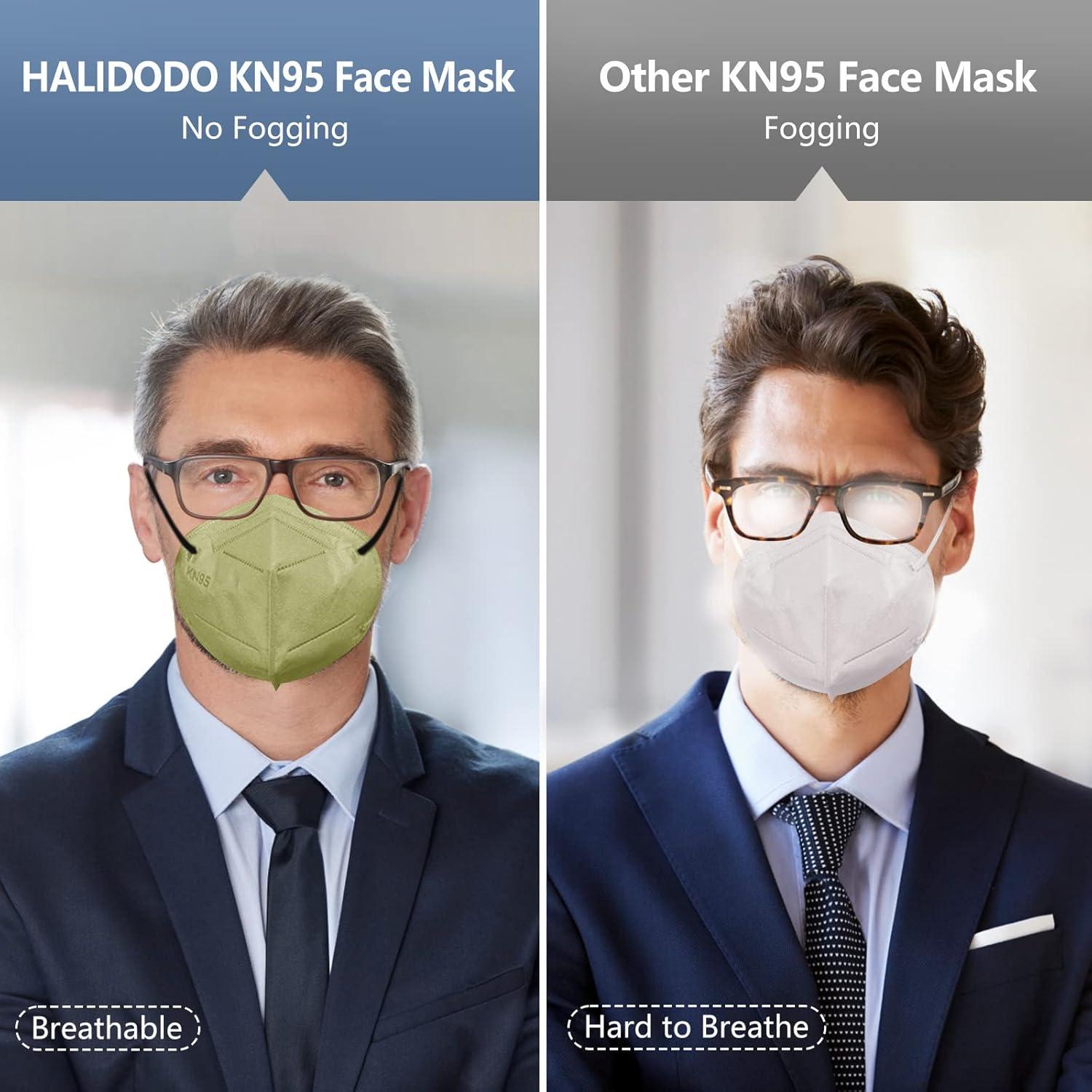 Máscara Facial HALIDODO KN95 100 Piezas 5 Capas Eficiencia 95%